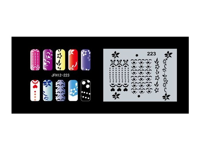 Fengda  JFH12-223 (airbrush nail art) körömsablon