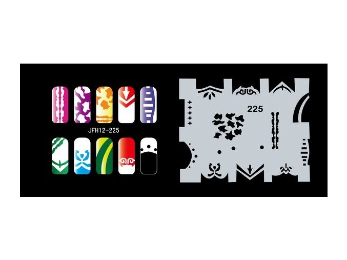 Fengda  JFH12-225 (airbrush nail art) körömsablon