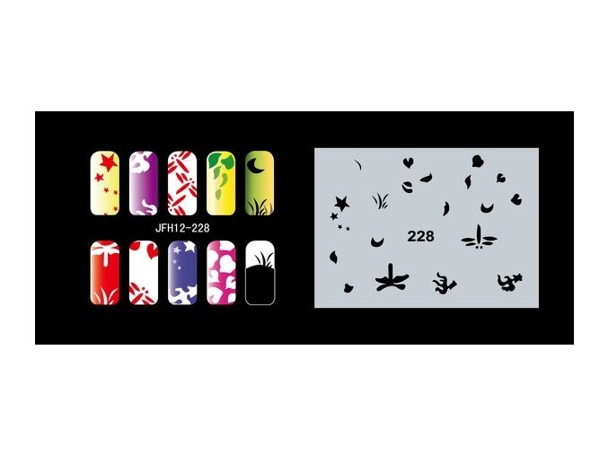 Fengda  JFH12-228 (airbrush nail art) körömsablon