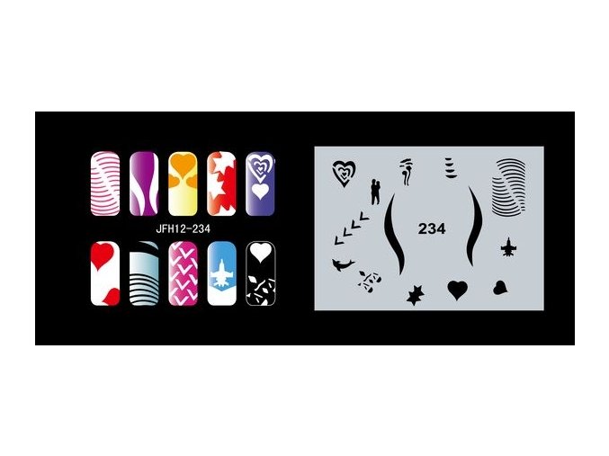 Fengda  JFH12-234 (airbrush nail art) körömsablon