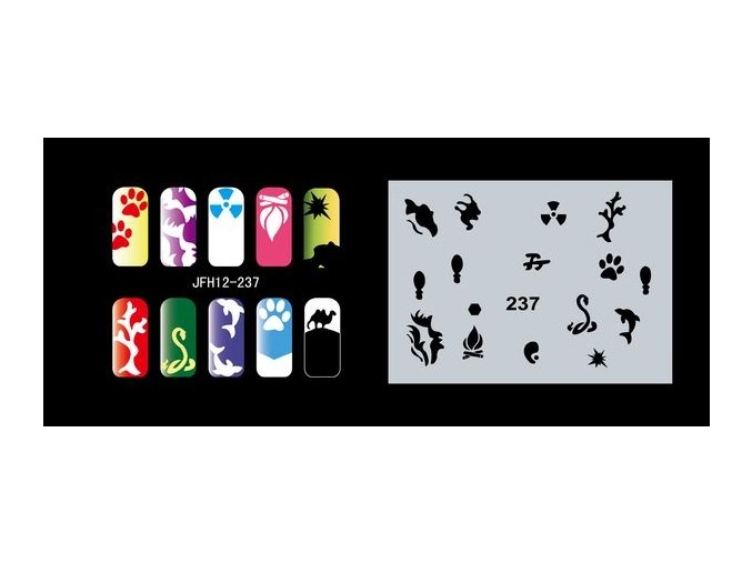 Fengda  JFH12-237 (airbrush nail art) körömsablon