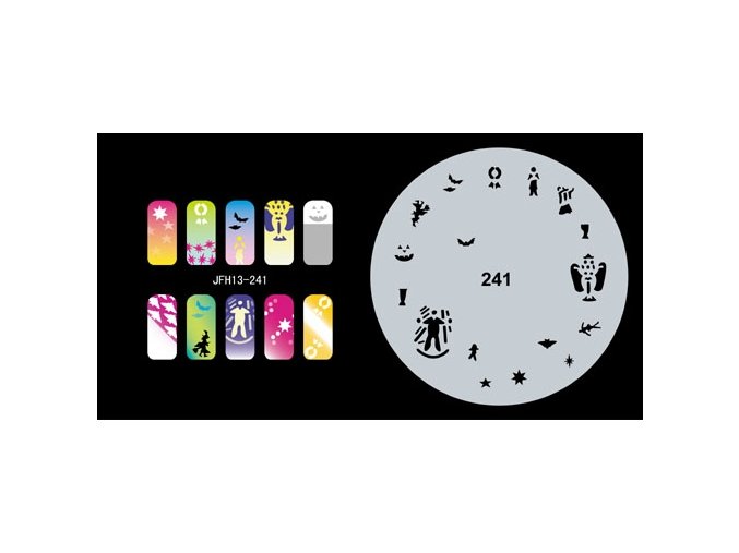 Fengda  JFH13-241 (airbrush nail art) körömsablon