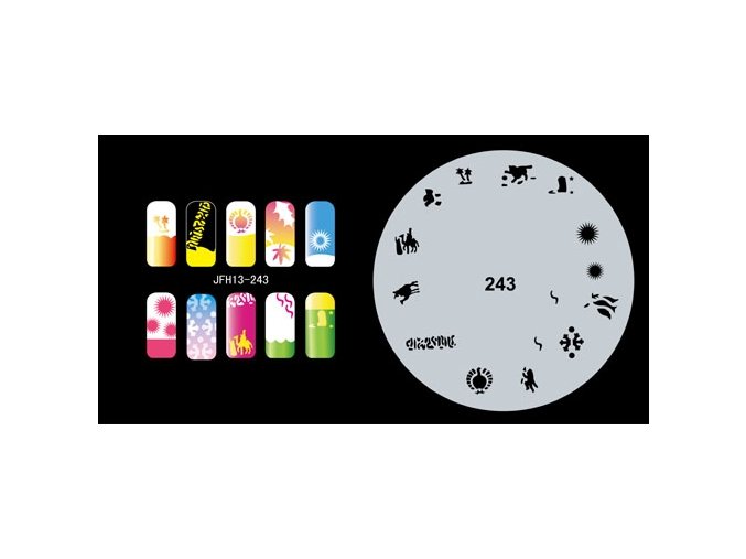 Fengda  JFH13-243 (airbrush nail art) körömsablon