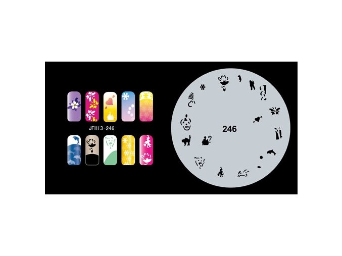 Fengda  JFH13-246 (airbrush nail art) körömsablon