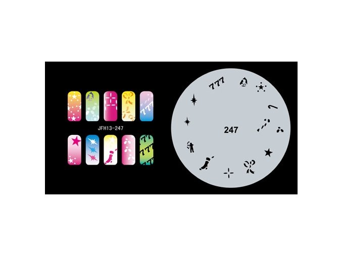 Fengda  JFH13-247 (airbrush nail art) körömsablon