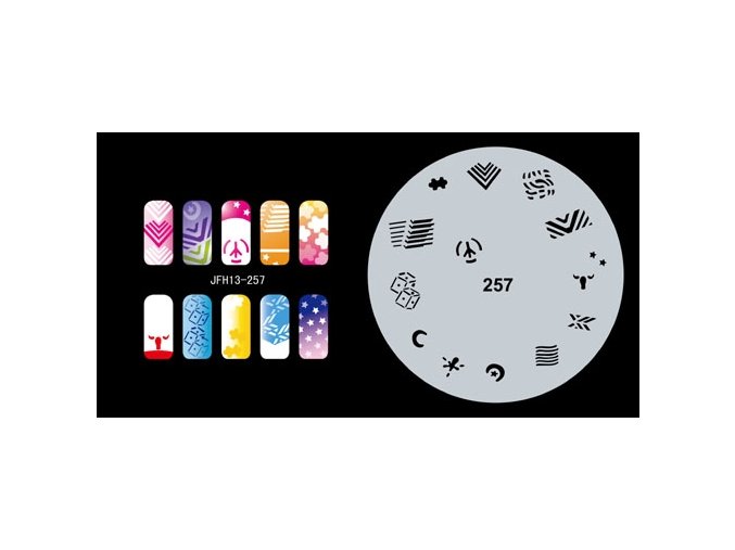 Fengda  JFH13-257 (airbrush nail art) körömsablon