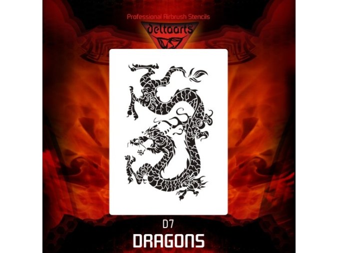 airbrush stencil dragons d7 MINI