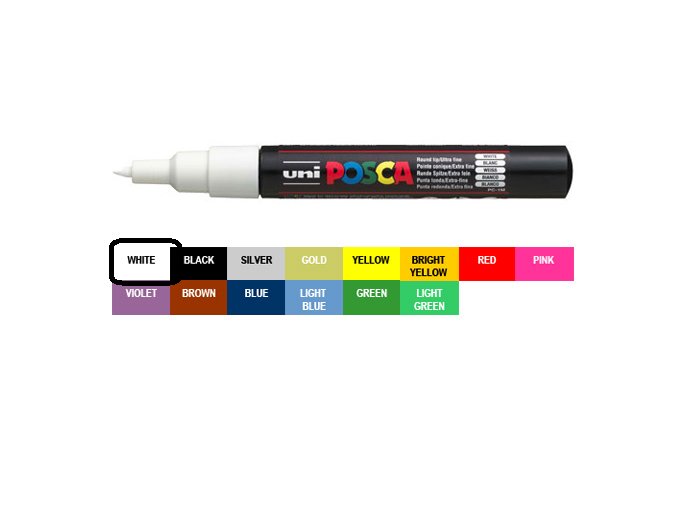 posca 1m white