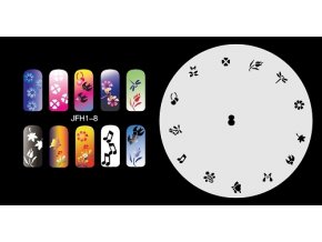 Fengda  JFH01-008 (airbrush nail art) körömsablon