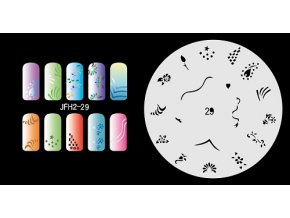 Fengda  JFH02-029 (airbrush nail art) körömsablon