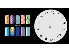 Fengda  JFH02-033 (airbrush nail art) körömsablon