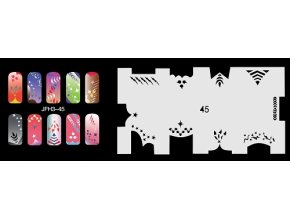 Fengda  JFH03-045 (airbrush nail art) körömsablon