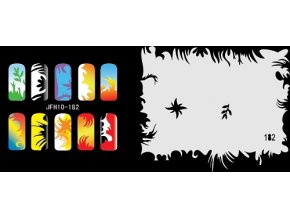 Fengda  JFH10-182 (airbrush nail art) körömsablon