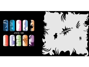 Fengda  JFH10-189 (airbrush nail art) körömsablon