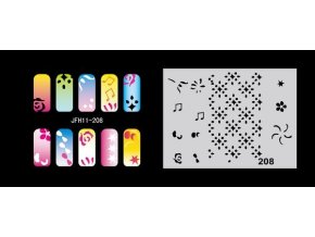 Fengda  JFH11-208 (airbrush nail art) körömsablon