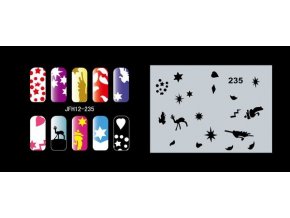 Fengda  JFH12-235 (airbrush nail art) körömsablon