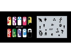 Fengda  JFH12-237 (airbrush nail art) körömsablon