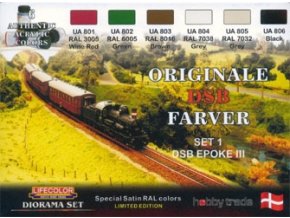 LifeColor XS03 dioxam színű készlet ORIGINALE DSB FARVER SET1 DSB EPOKE III