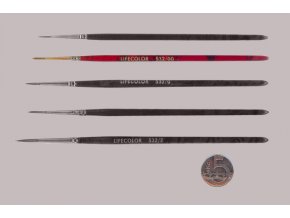 LifeColor 532-00 Pure red sable hosszú sörtéjű kerekfejű ecset
