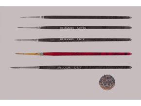 LifeColor 532-1 Pure red sable hosszú sörtéjű kerekfejű ecset
