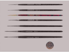 LifeColor 542-0 Pure red sable rövid sörtéjű kerekfejű ecset