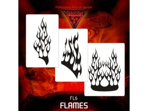 airbrush sablon lángok FL6
