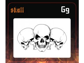 Airbrush sablon Group of skulls g9