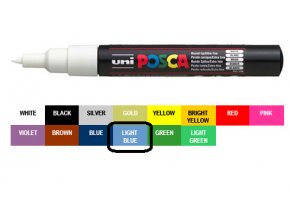 posca 1m light blue