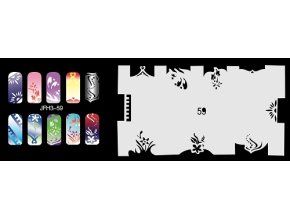 Șablon pentru unghii (nail art cu aerograf) Fengda JFH03-059