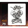 Șablon pentru aerograf – cranii skl79 MID