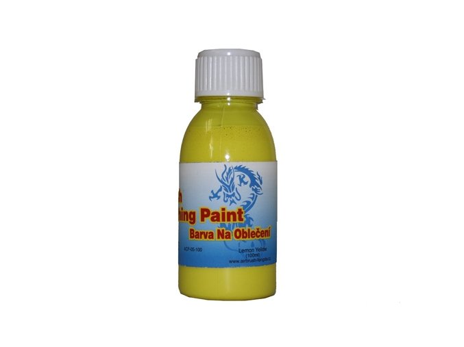 Airbrush farba na oblečenie Fengda lemon yellow 100 ml