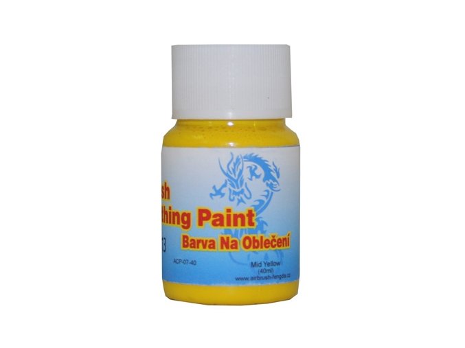 Airbrush farba na oblečenie Fengda mid yellow 40 ml
