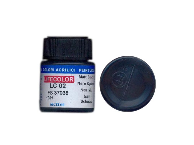 Farba LifeColor LC02 basic matt black