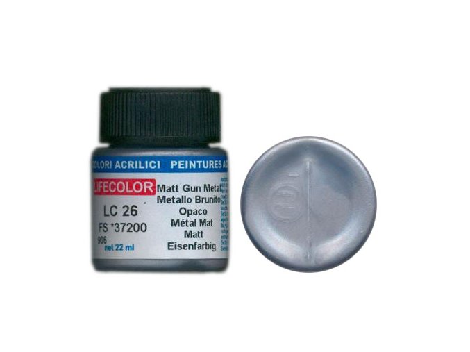 Farba LifeColor LC26 basic matt gun metal