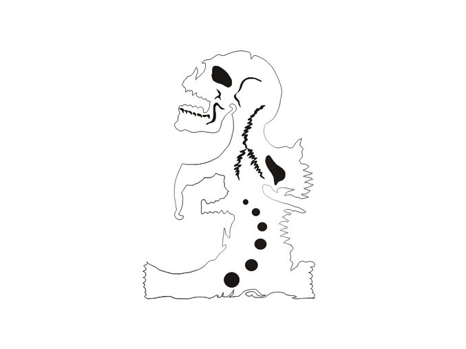 Airbrush šablóna lebky/skull B009