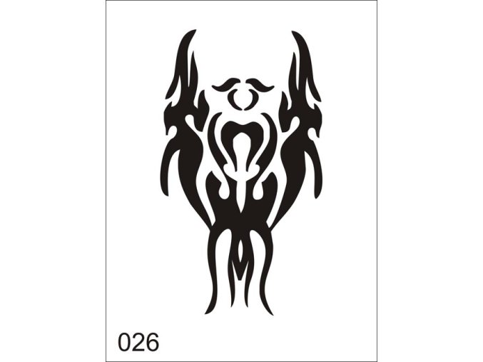 Airbrush tetovacia šablóna pre jednorazové použitie V026