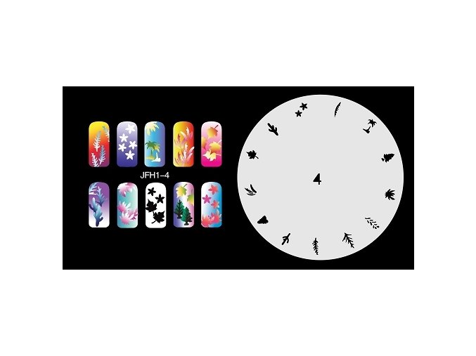 Šablona na nechty (airbrush nail art) Fengda  JFH01-004