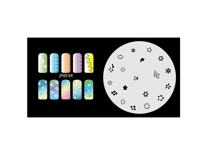 Šablona na nechty (airbrush nail art) Fengda JFH02-024