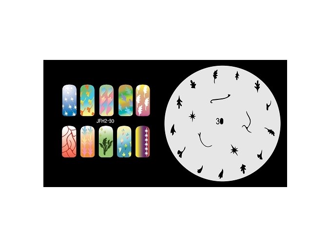 Šablona na nechty (airbrush nail art) Fengda  JFH02-030