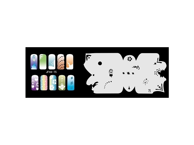 Šablona na nechty (airbrush nail art) Fengda  JFH04-075