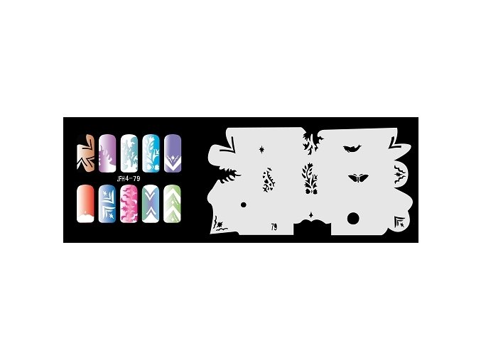 Šablona na nechty (airbrush nail art) Fengda  JFH04-079