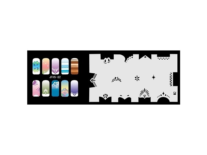 Šablona na nechty (airbrush nail art) Fengda  JFH05-082