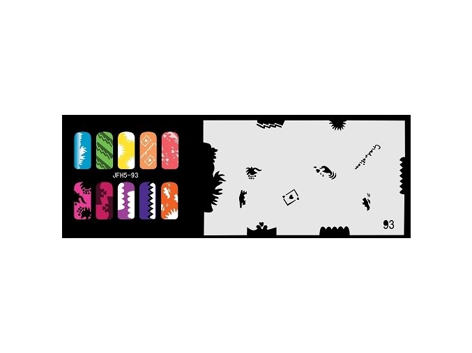 Šablona na nechty (airbrush nail art) Fengda  JFH05-093