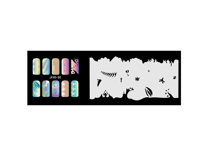Šablona na nechty (airbrush nail art) Fengda  JFH05-096