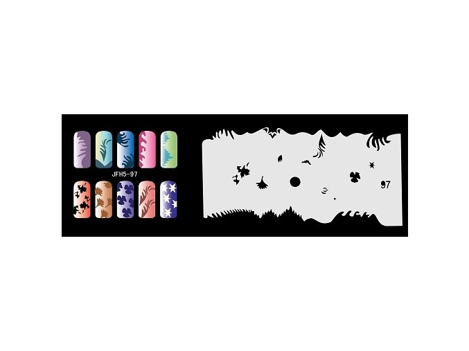 Šablona na nechty (airbrush nail art) Fengda  JFH05-097
