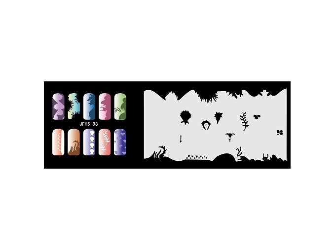 Šablona na nechty (airbrush nail art) Fengda  JFH05-098