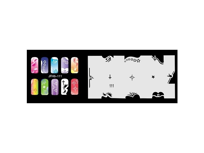 Šablona na nechty (airbrush nail art) Fengda  JFH06-111