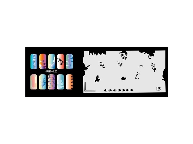 Šablona na nechty (airbrush nail art) Fengda  JFH07-125