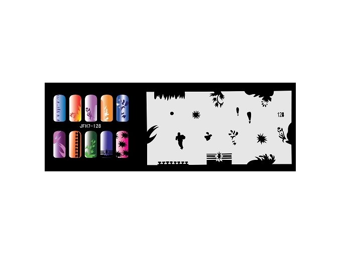 Šablona na nechty (airbrush nail art) Fengda  JFH07-128