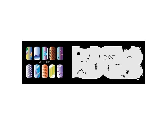 Šablona na nechty (airbrush nail art) Fengda  JFH07-132